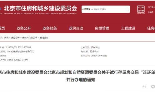 北京试行二手房卖一买一并行办理 这么做都有什么好处