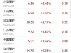 四大行股价均涨超40% 银行股集体狂欢背后（图）